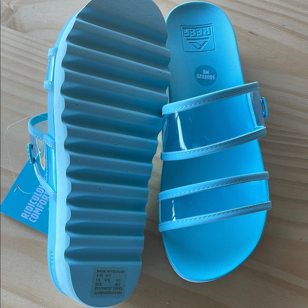 Reef Vibrant Blue Slide Sandals - Picture 8 of 11